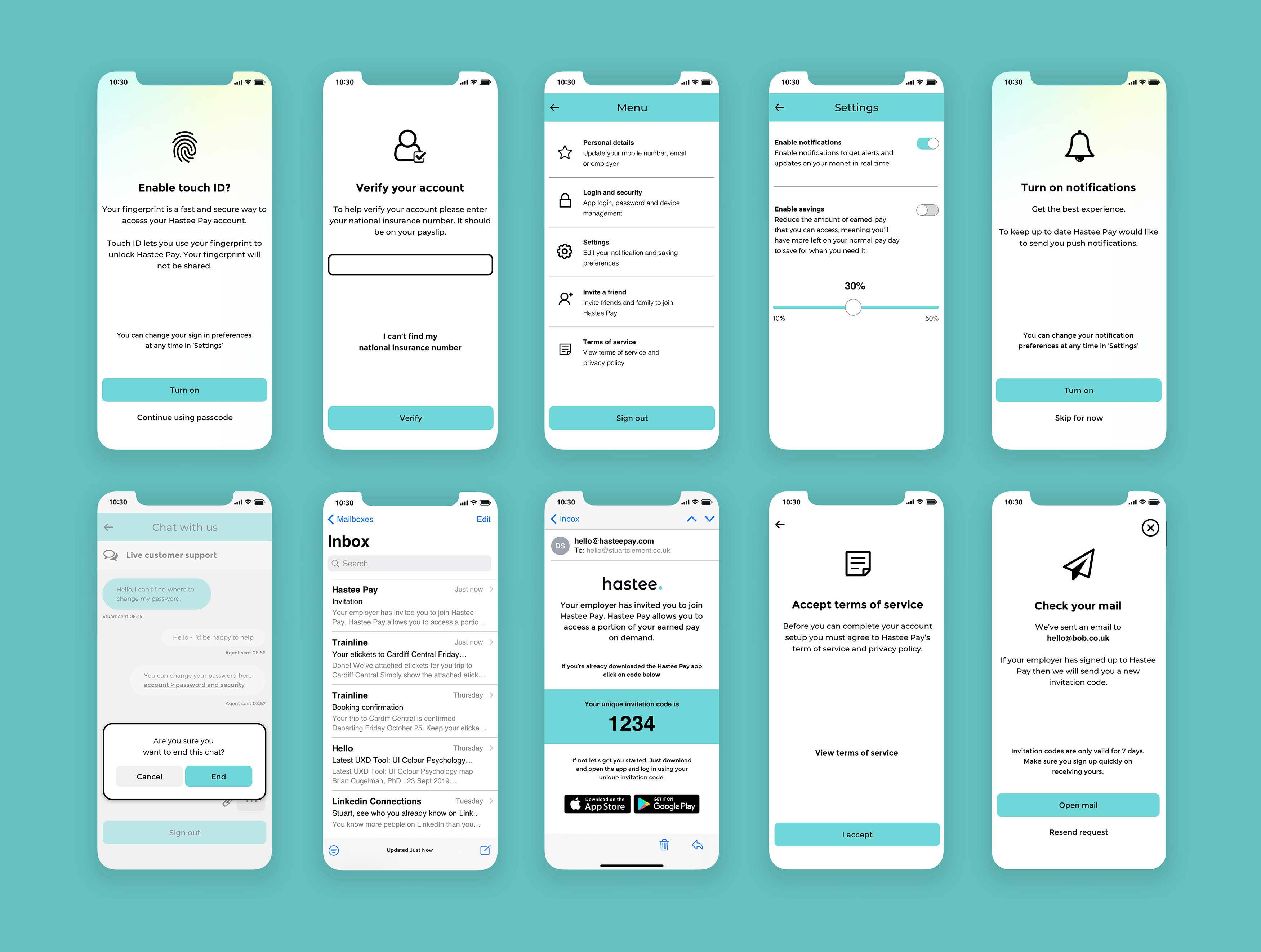 Further mobile UI designs