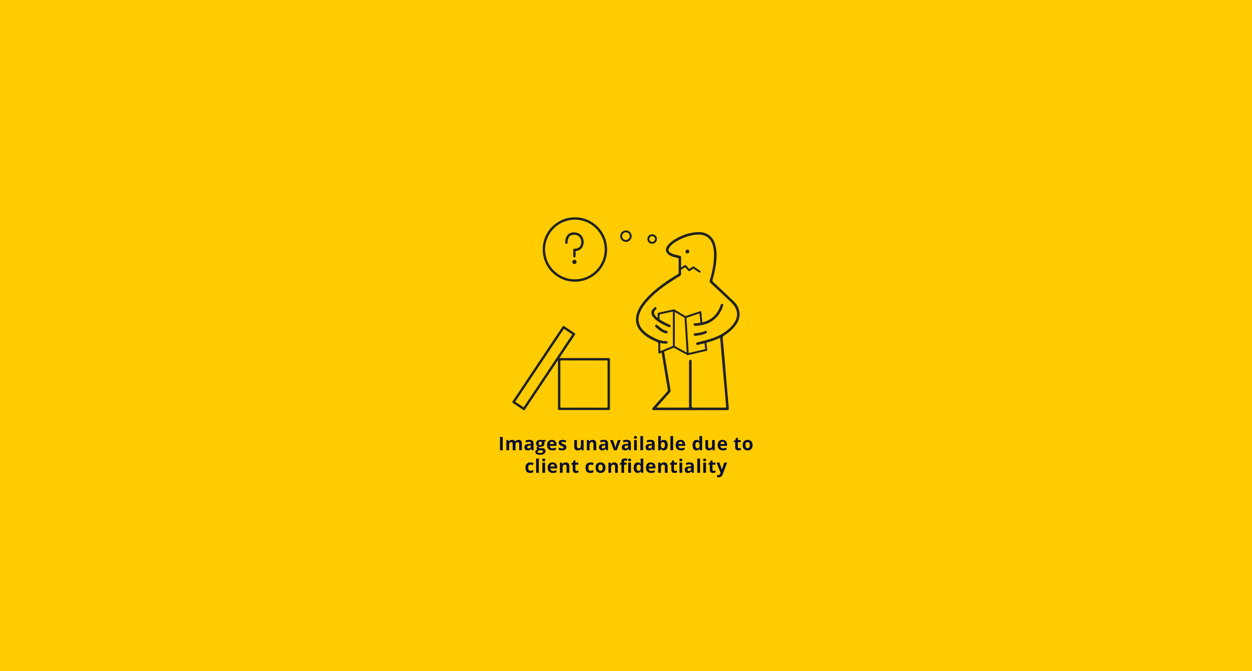 Illustration of a cartoon man opening an empty box. Images unavailable due to client confidentiality.