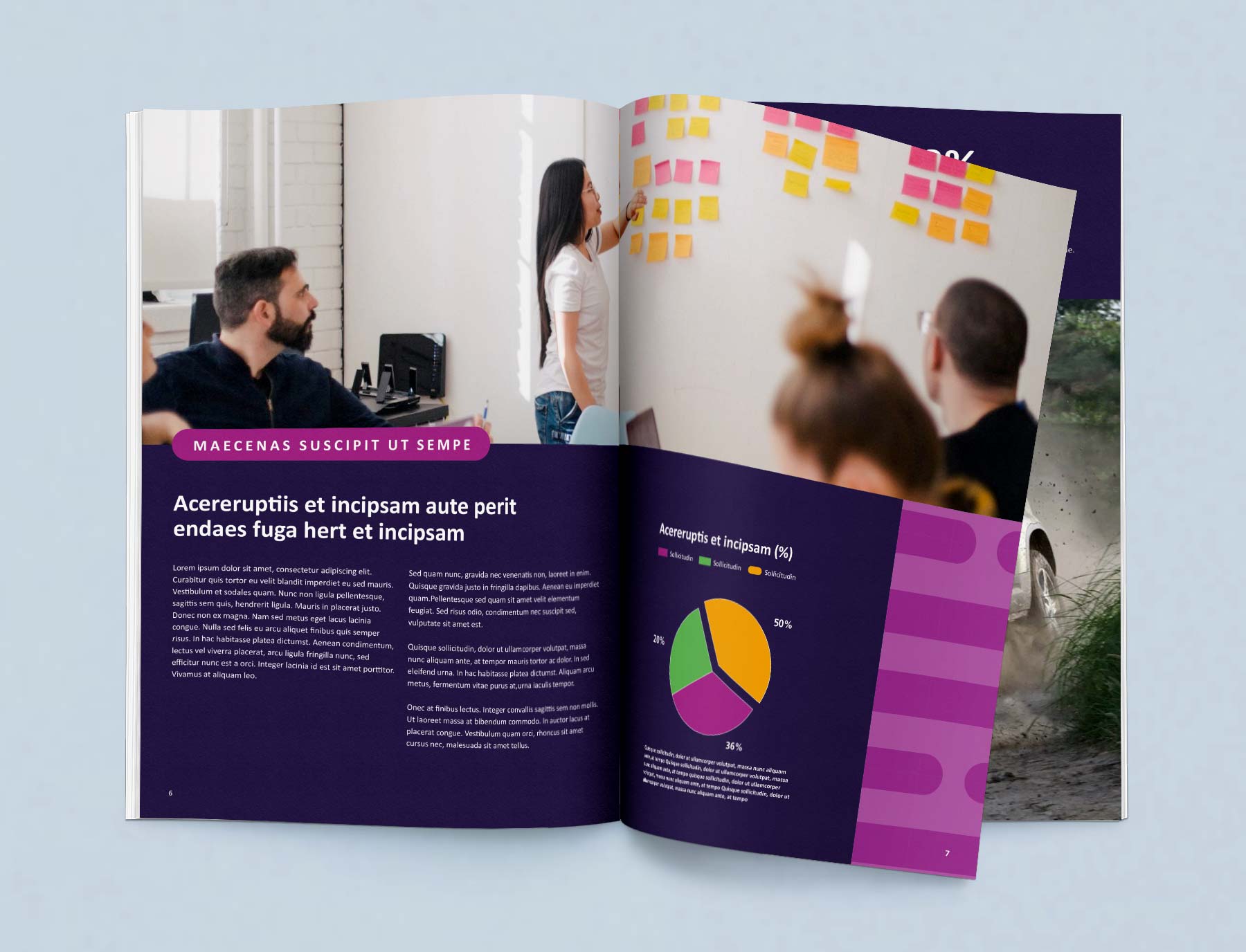 Brochure mockup with new Edit branding applied
