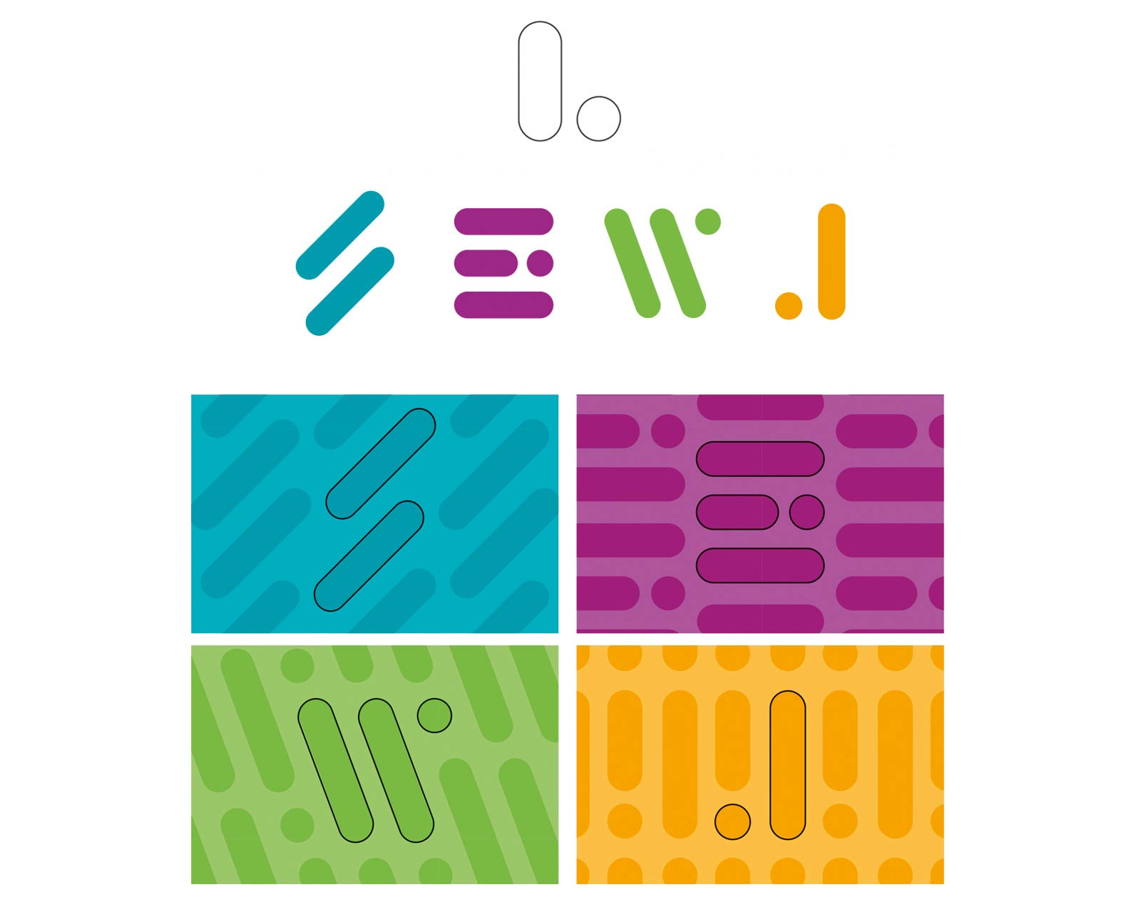 Image of each brand logo icon and its respective UI pattern