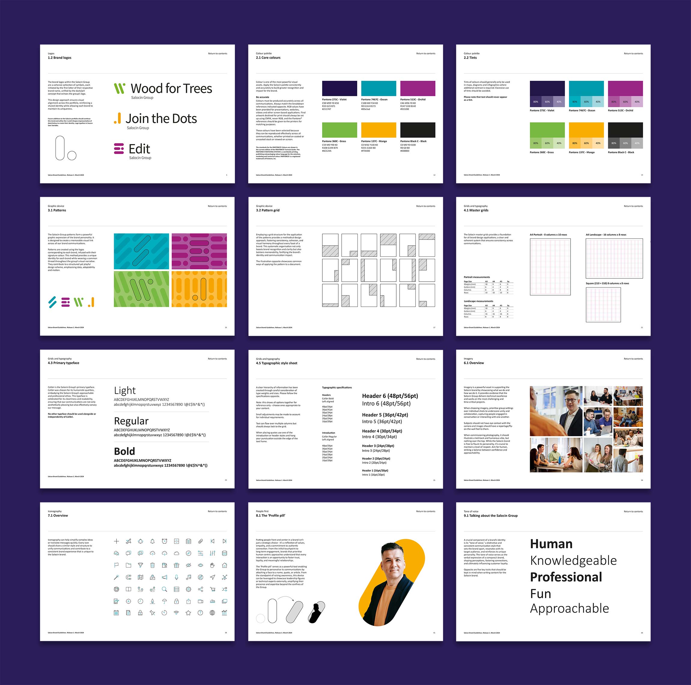 Image of excerpts taken from brand guidelines