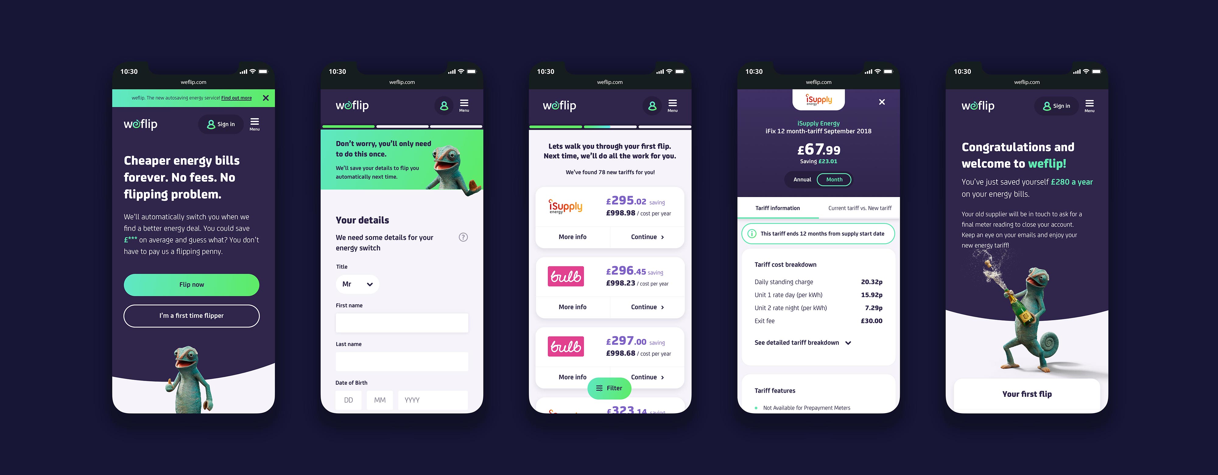 Mobile UI designs